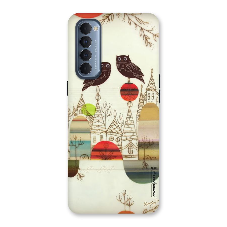 Owl Art Back Case for Reno4 Pro