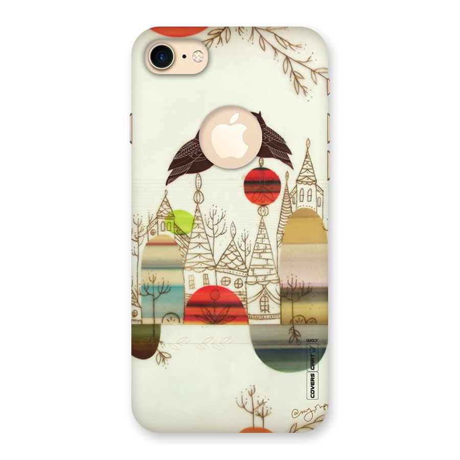 Owl Art Back Case for iPhone 7 Logo Cut