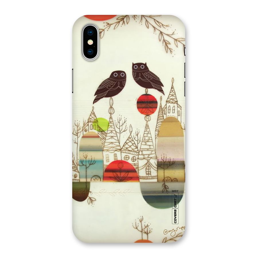 Owl Art Back Case for iPhone XS