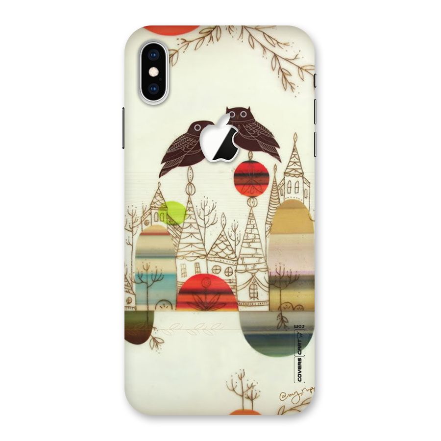Owl Art Back Case for iPhone XS Max Apple Cut