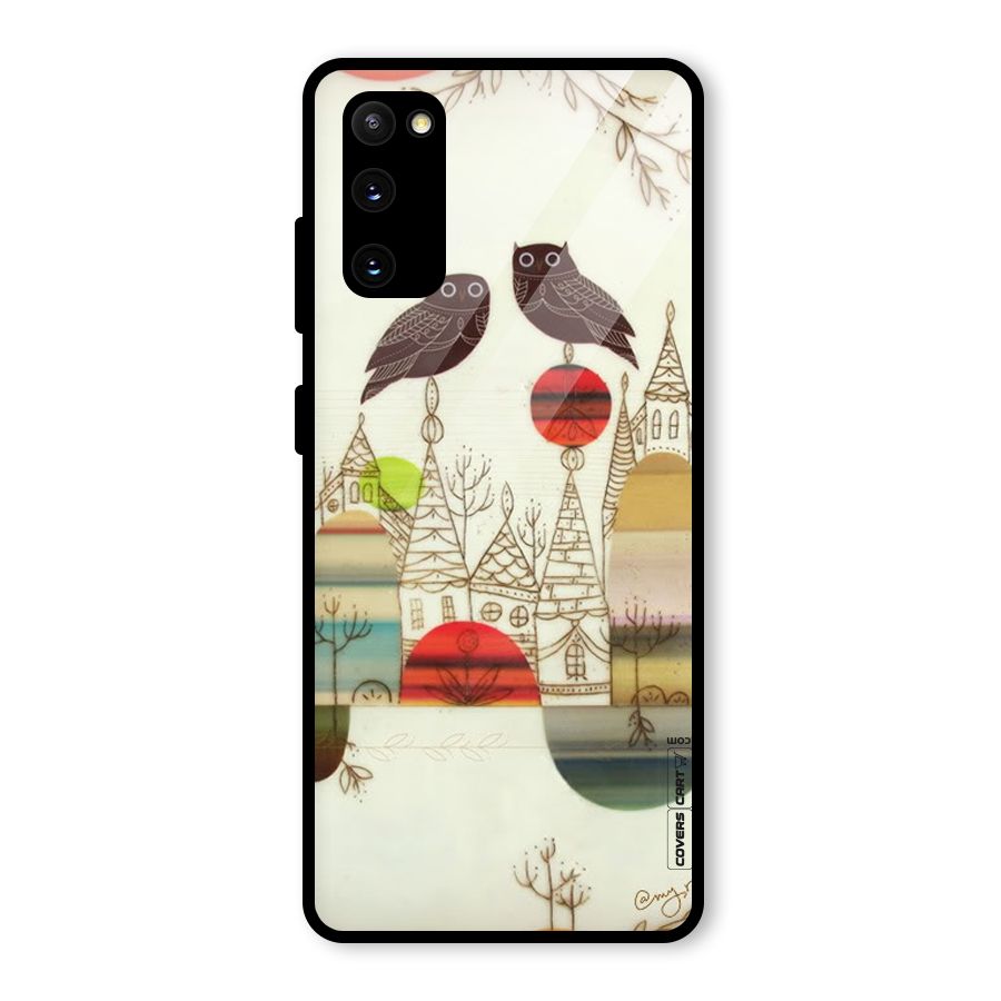 Owl Art Glass Back Case for Galaxy S20 FE 5G