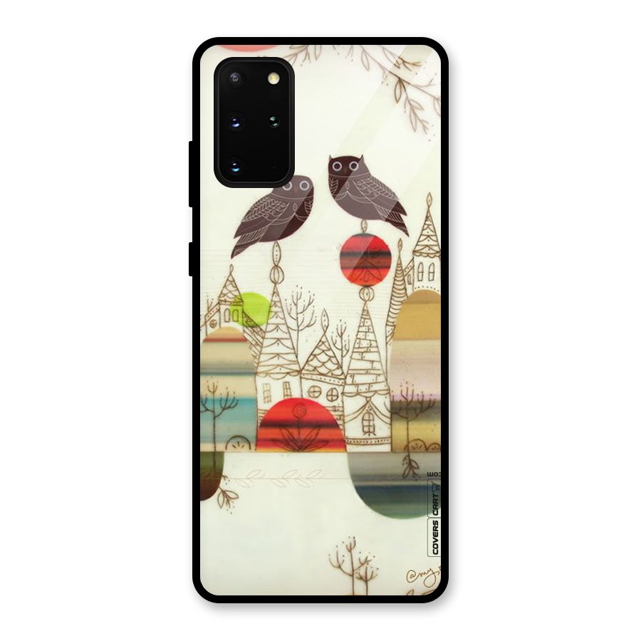Owl Art Glass Back Case for Galaxy S20 Plus