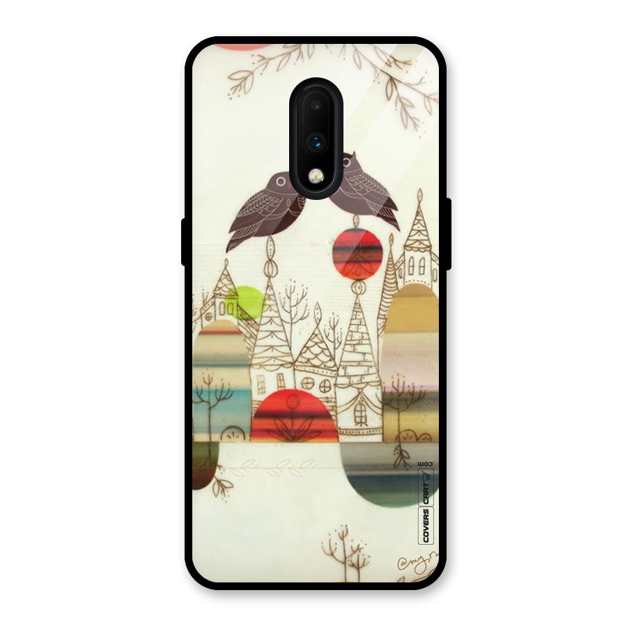 Owl Art Glass Back Case for OnePlus 7