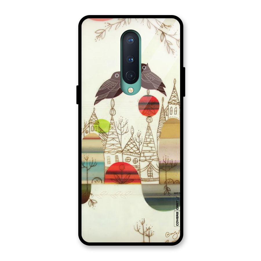 Owl Art Glass Back Case for OnePlus 8