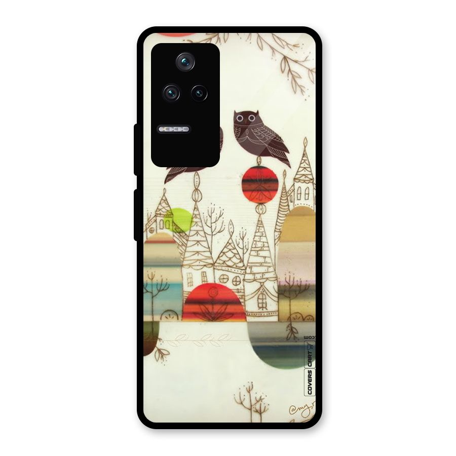 Owl Art Glass Back Case for Poco F4 5G