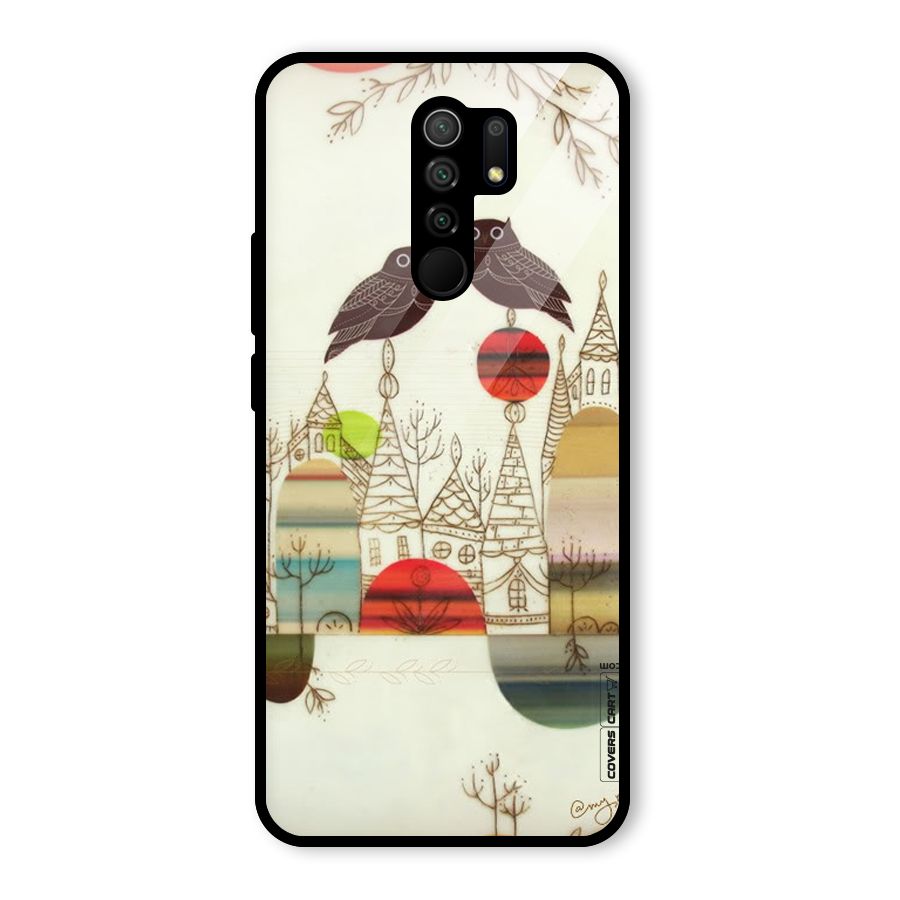 Owl Art Glass Back Case for Poco M2