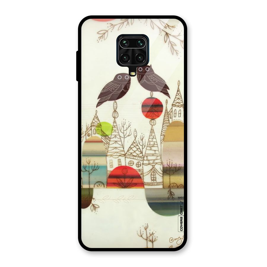 Owl Art Glass Back Case for Poco M2 Pro