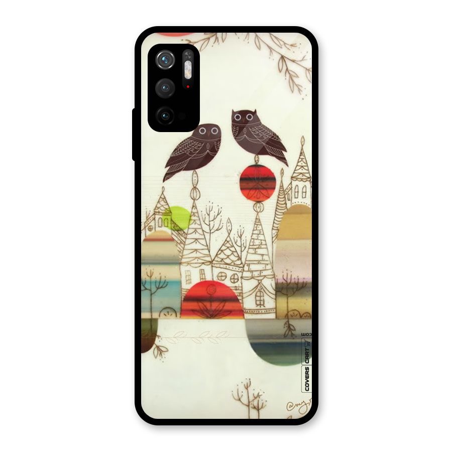 Owl Art Glass Back Case for Poco M3 Pro 5G