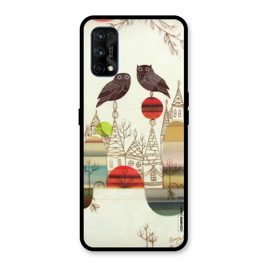 Owl Art Glass Back Case for Realme 7 Pro