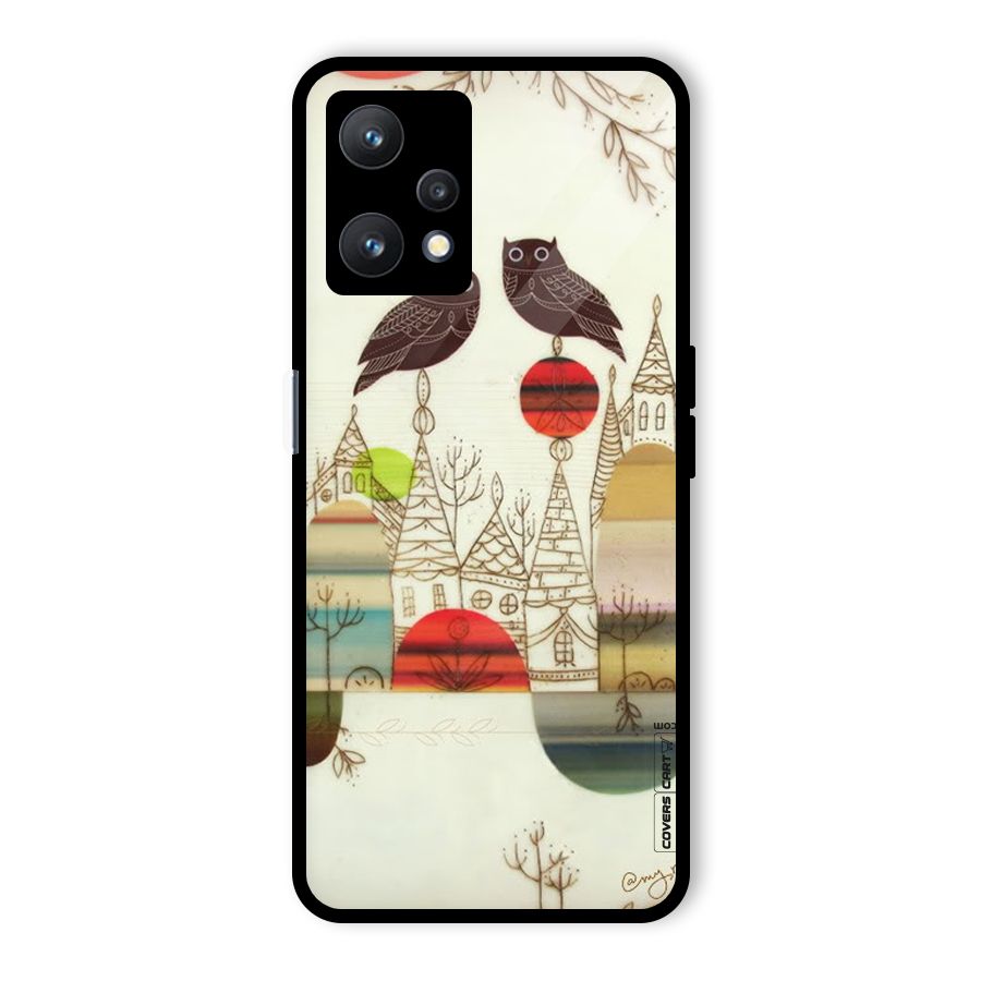Owl Art Glass Back Case for Realme 9 Pro 5G