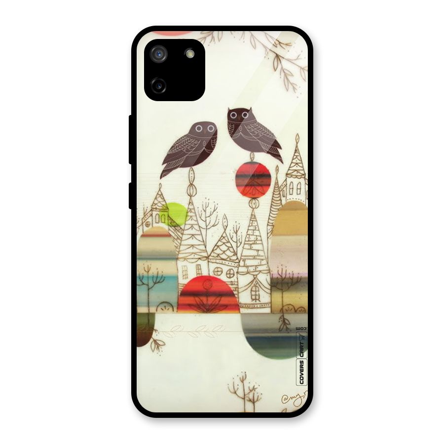 Owl Art Glass Back Case for Realme C11