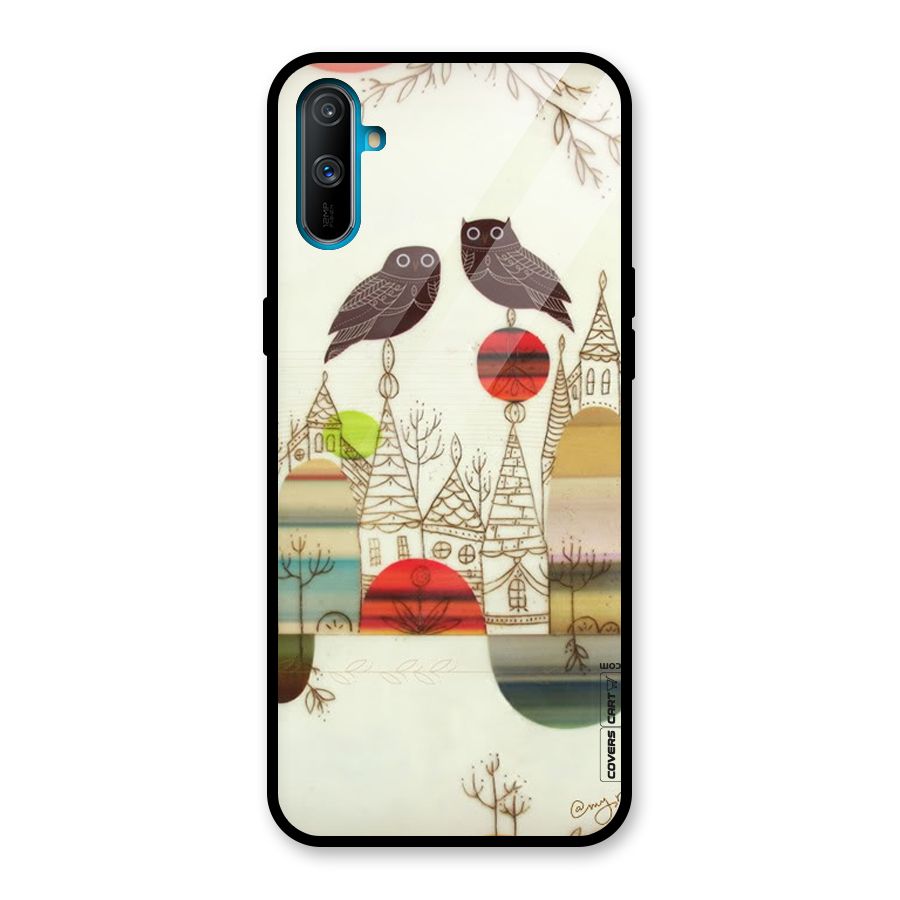 Owl Art Glass Back Case for Realme C3