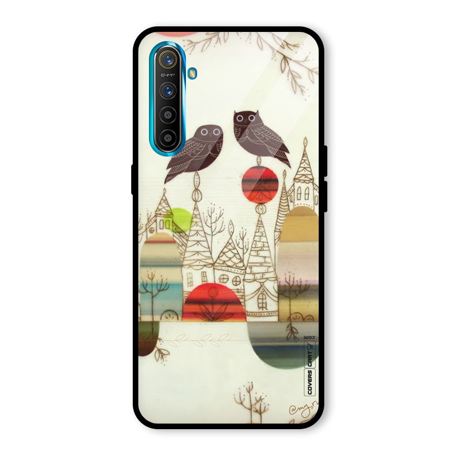 Owl Art Glass Back Case for Realme X2