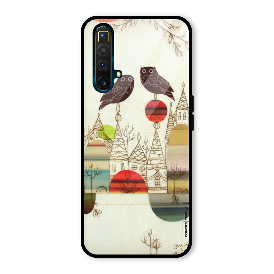 Owl Art Glass Back Case for Realme X3