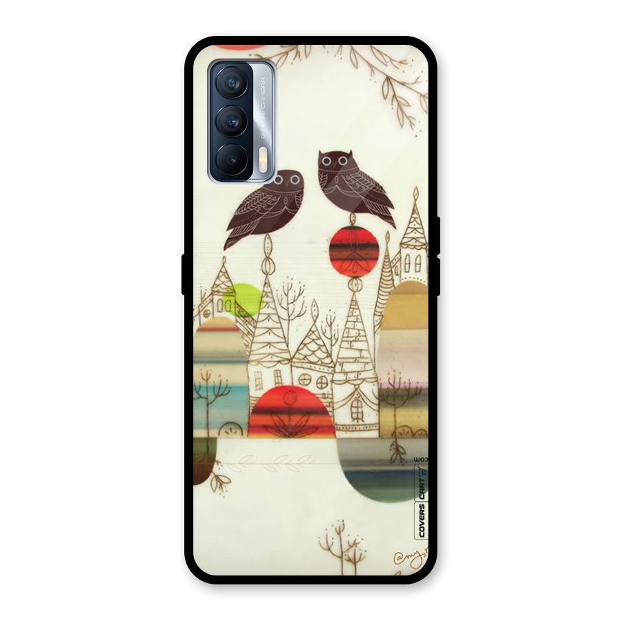 Owl Art Glass Back Case for Realme X7