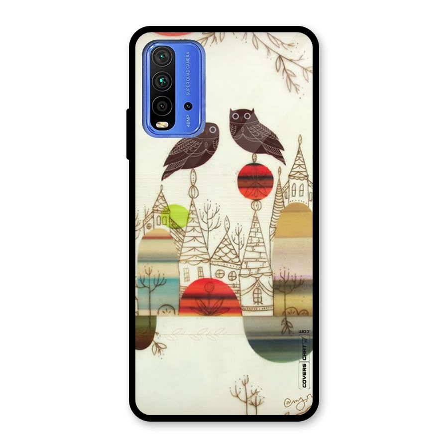 Owl Art Glass Back Case for Redmi 9 Power