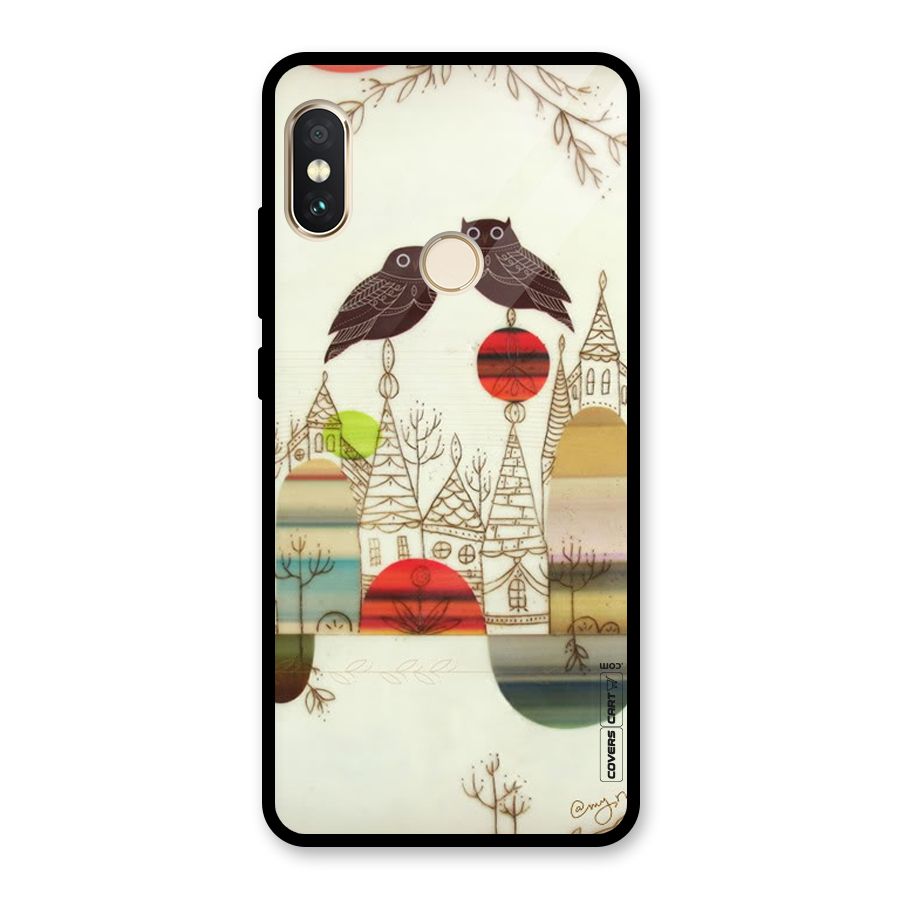 Owl Art Glass Back Case for Redmi Note 5 Pro