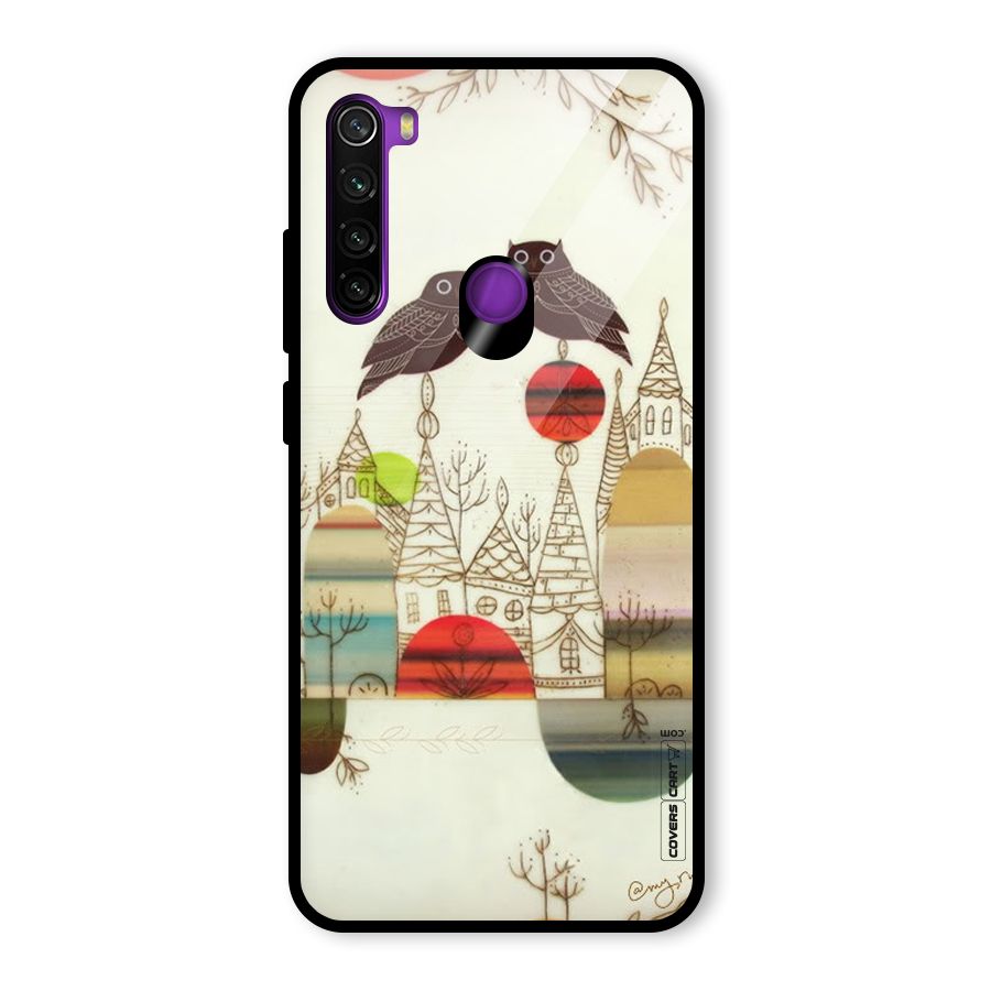 Owl Art Glass Back Case for Redmi Note 8