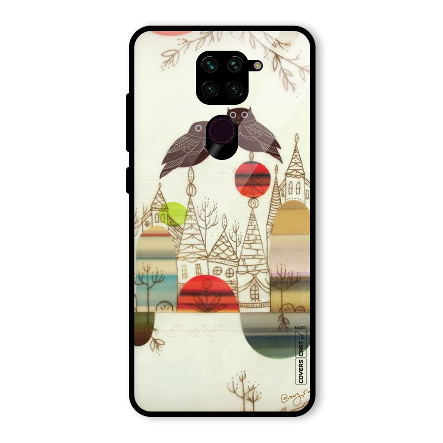 Owl Art Glass Back Case for Redmi Note 9