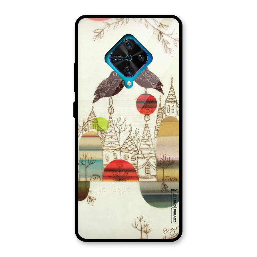Owl Art Glass Back Case for Vivo S1 Pro