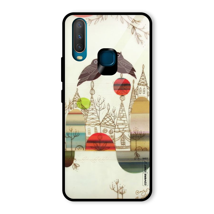 Owl Art Glass Back Case for Vivo U10