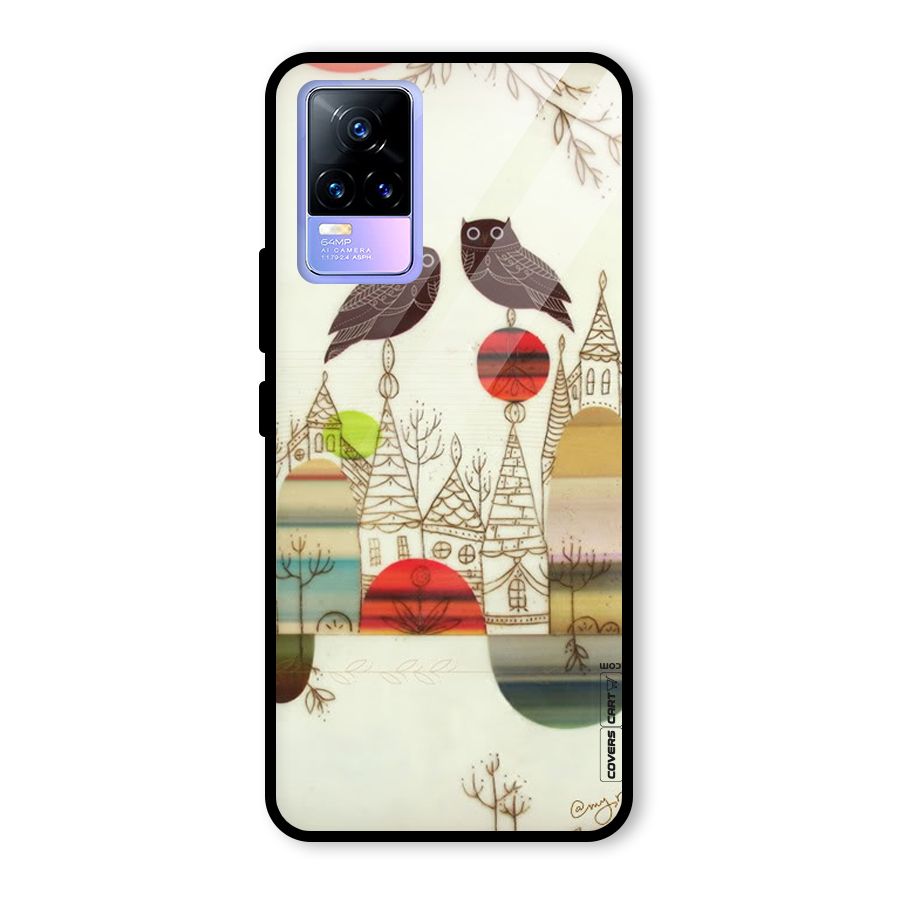 Owl Art Glass Back Case for Vivo Y73