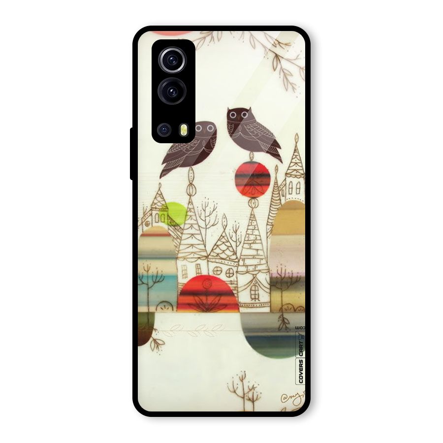Owl Art Glass Back Case for Vivo iQOO Z3