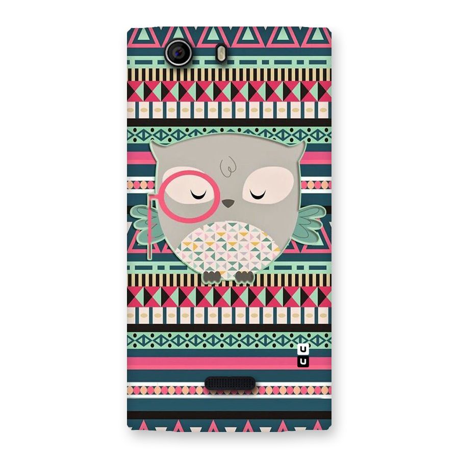 Owl Cute Pattern Back Case for Canvas Nitro 2 E311