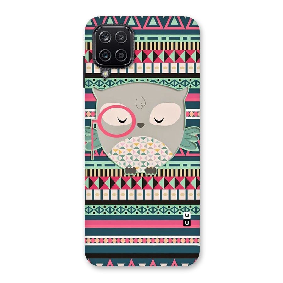 Owl Cute Pattern Back Case for Galaxy A12