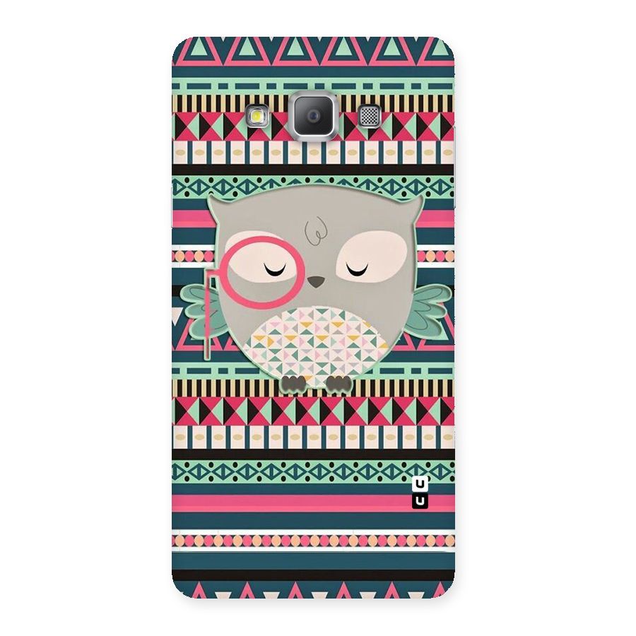 Owl Cute Pattern Back Case for Galaxy A7