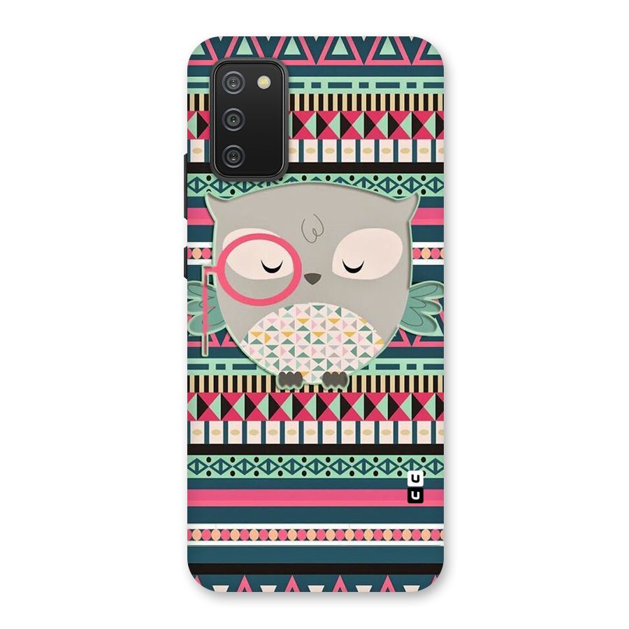 Owl Cute Pattern Back Case for Galaxy M02s