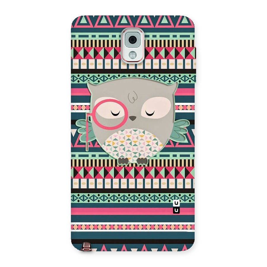 Owl Cute Pattern Back Case for Galaxy Note 3