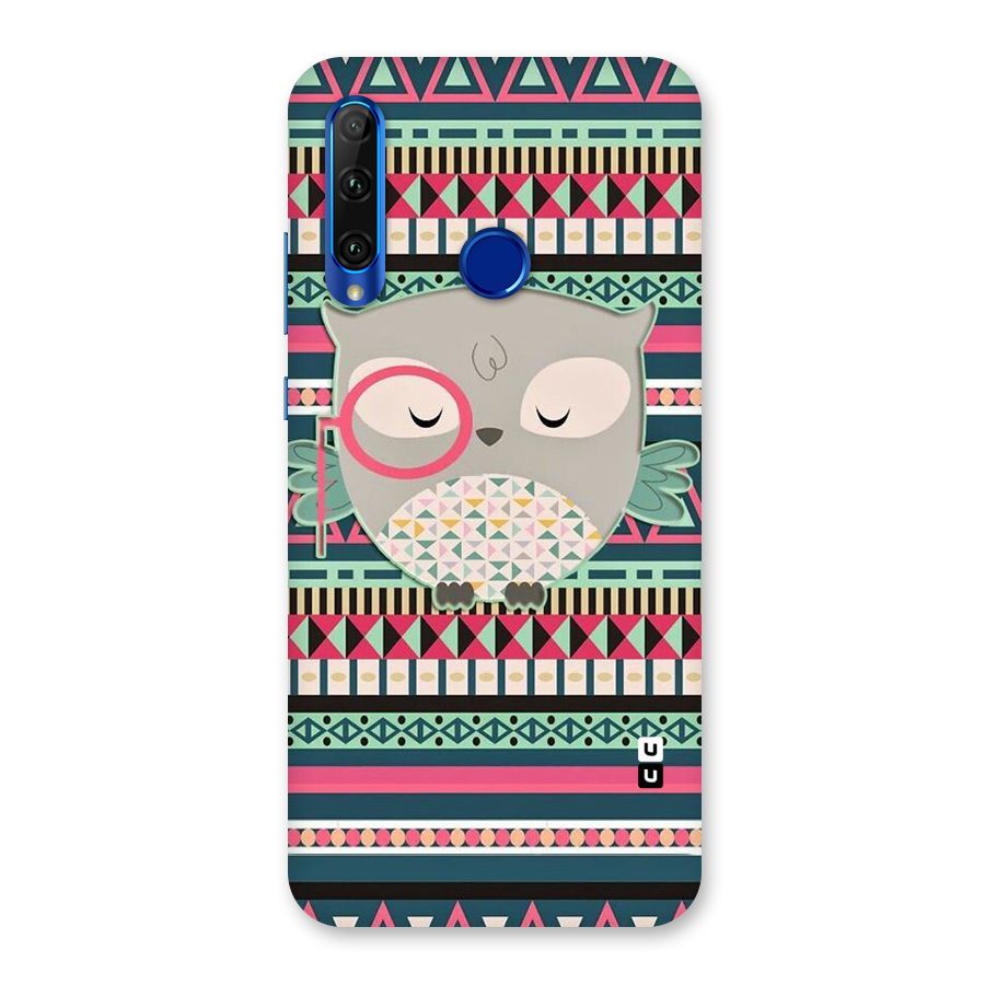 Owl Cute Pattern Back Case for Honor 20i