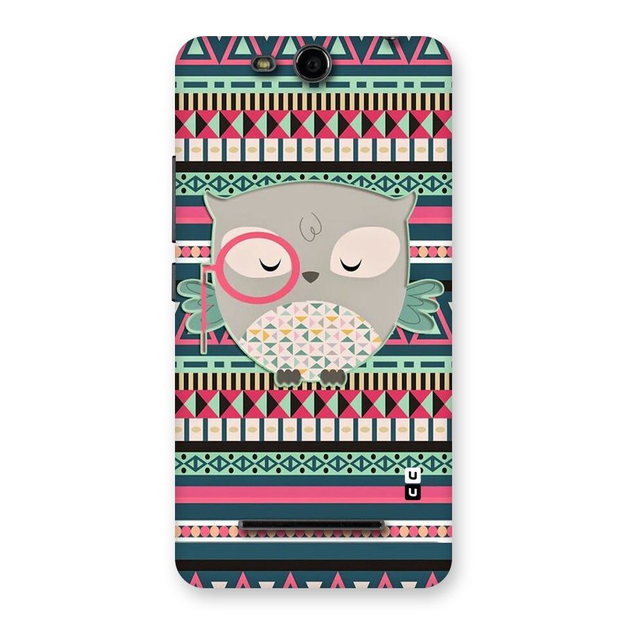 Owl Cute Pattern Back Case for Micromax Canvas Juice 3 Q392