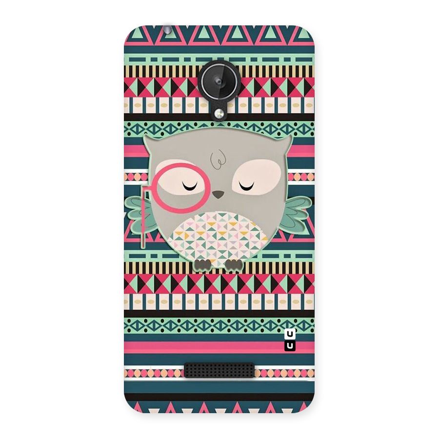 Owl Cute Pattern Back Case for Micromax Canvas Spark Q380