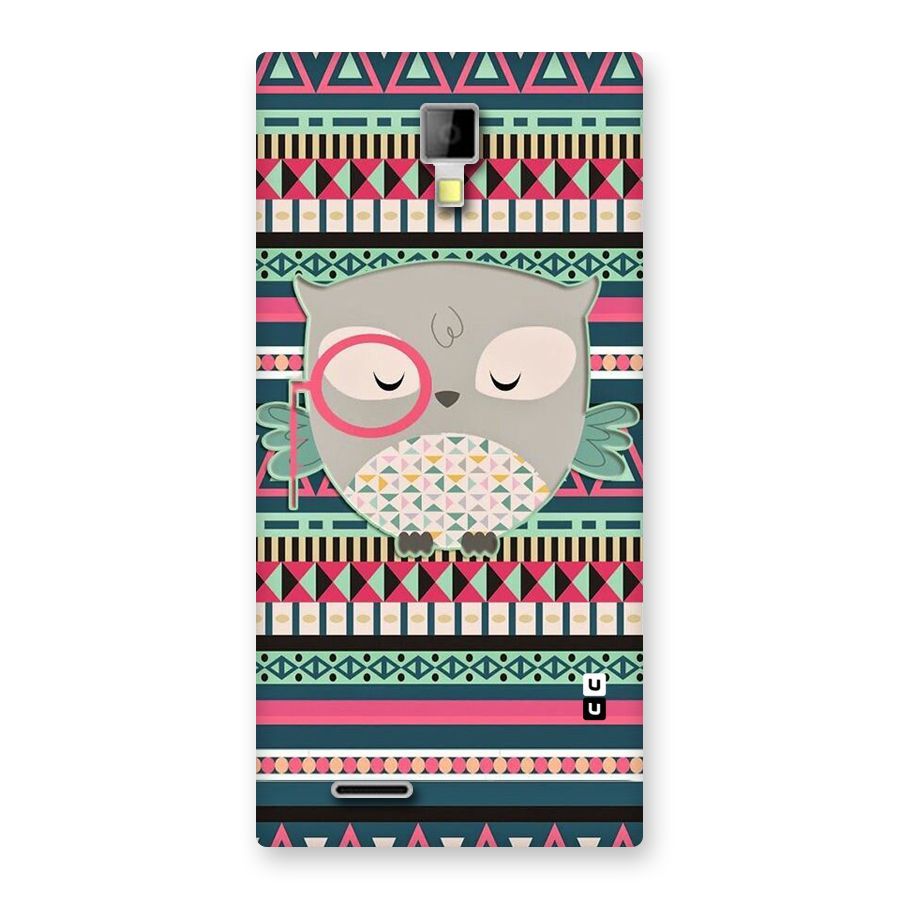 Owl Cute Pattern Back Case for Micromax Canvas Xpress A99