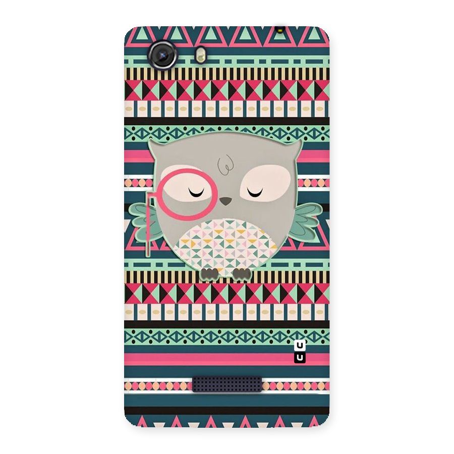 Owl Cute Pattern Back Case for Micromax Unite 3