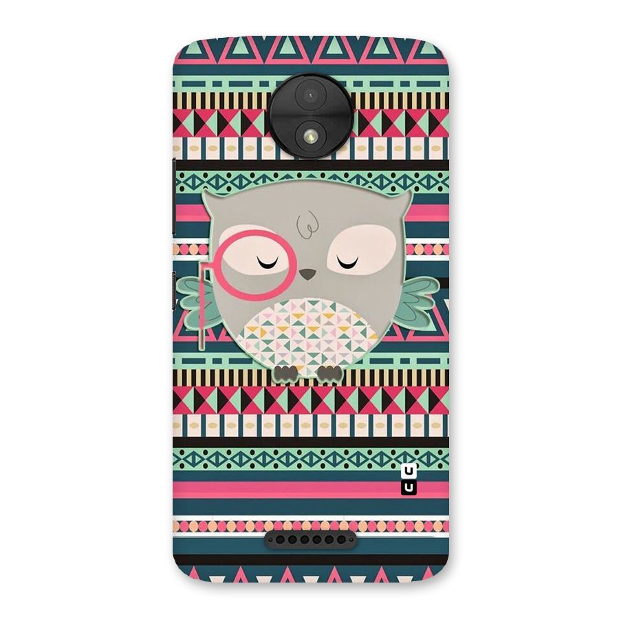 Owl Cute Pattern Back Case for Moto C