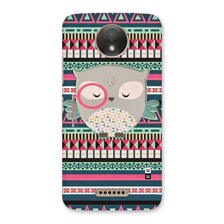 Owl Cute Pattern Back Case for Moto C Plus