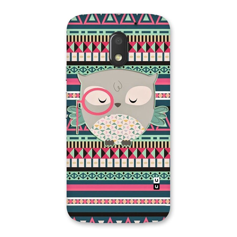 Owl Cute Pattern Back Case for Moto E3 Power
