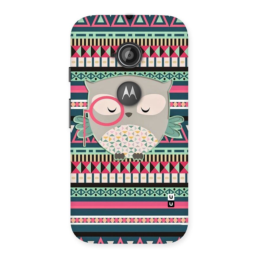 Owl Cute Pattern Back Case for Moto E 2nd Gen