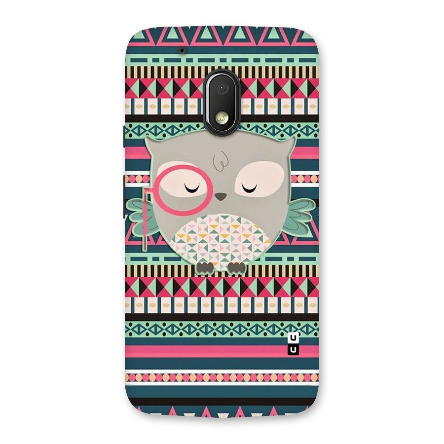 Owl Cute Pattern Back Case for Moto G4 Play