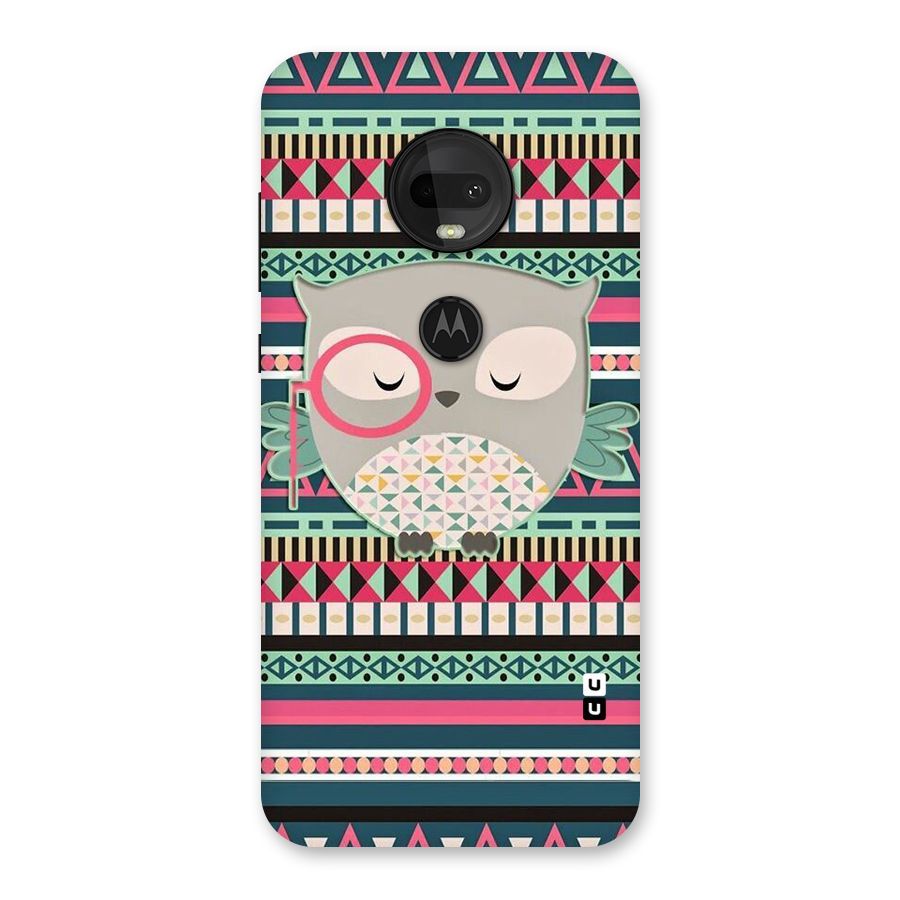 Owl Cute Pattern Back Case for Moto G7