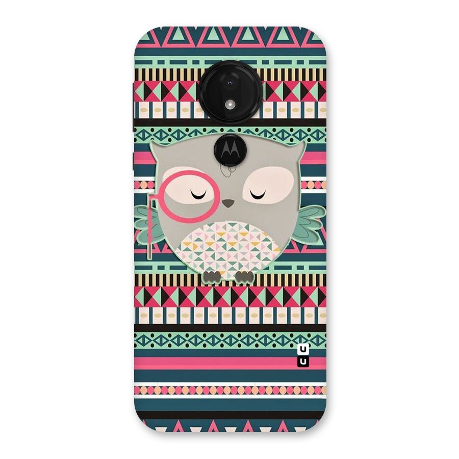Owl Cute Pattern Back Case for Moto G7 Power