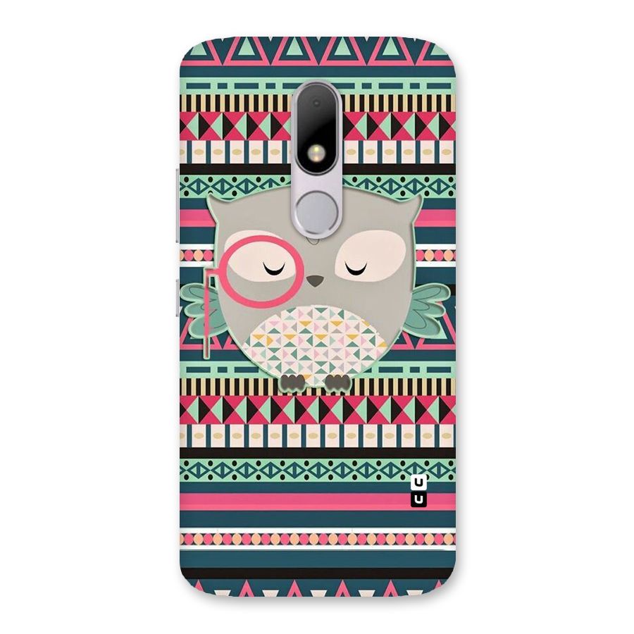 Owl Cute Pattern Back Case for Moto M