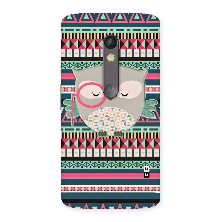 Owl Cute Pattern Back Case for Moto X Play