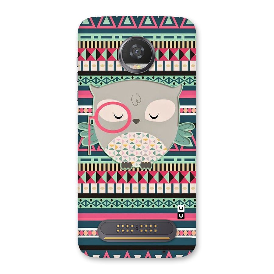 Owl Cute Pattern Back Case for Moto Z2 Play