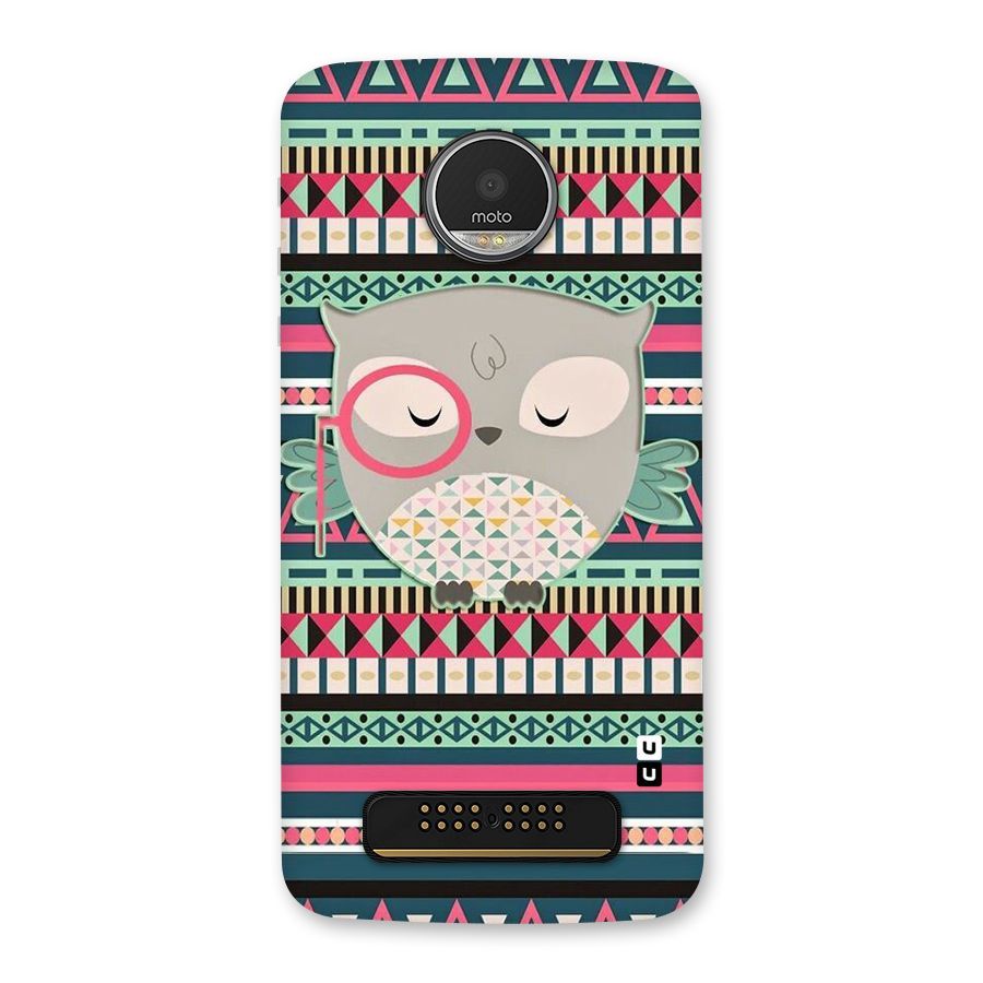 Owl Cute Pattern Back Case for Moto Z Play