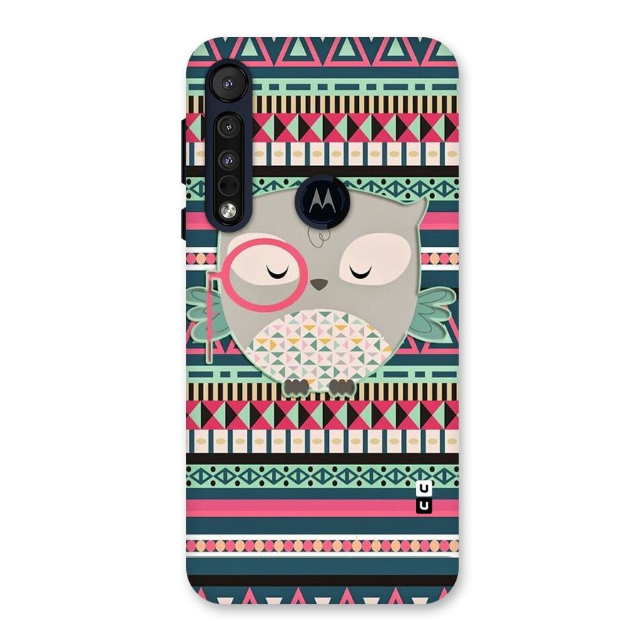 Owl Cute Pattern Back Case for Motorola One Macro