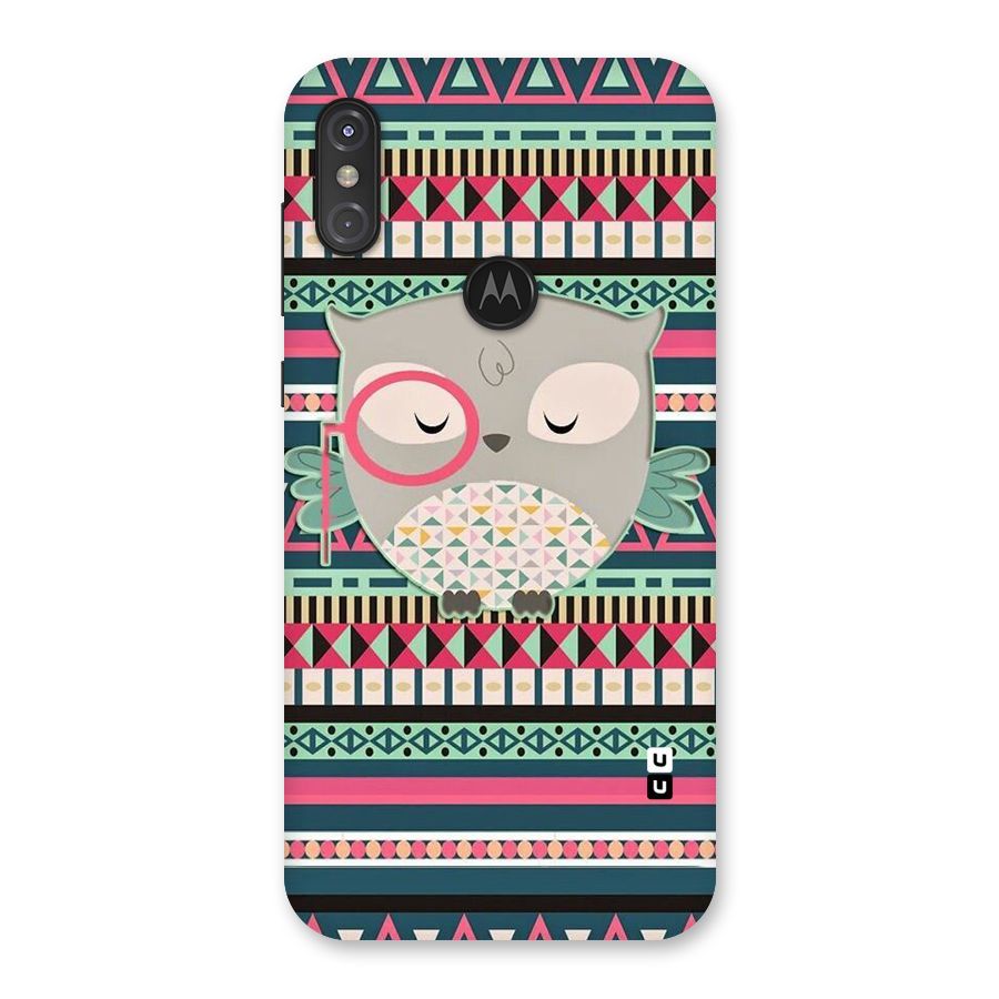 Owl Cute Pattern Back Case for Motorola One Power